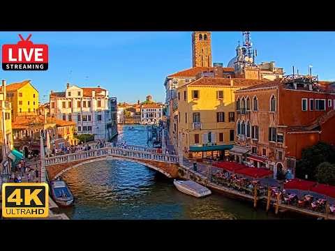 🔴 4K Live Cam of Ponte delle Guglie Venice - View from Hotel Leone Venezia - Live stream ライブカメラ