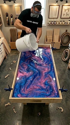 Unbelievable Galaxy Epoxy Resin Table Transformation! 🌌