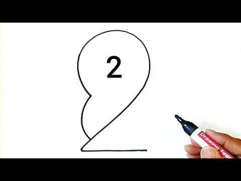 2 Number Se Doraemon Kaise Banaye | How to Draw Doraemon from Number 2 | Easy Step-by-Step Drawing
