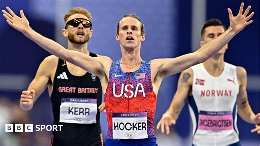 Paris 2024 Olympics: Great Britain's Josh Kerr takes 1500m silver behind shock champion Cole Hocker