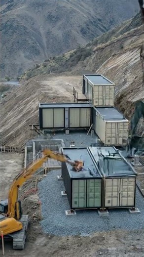 6 Shipping Containers → Luxury Mountain Home (24s Build Timelapse) | ASMR