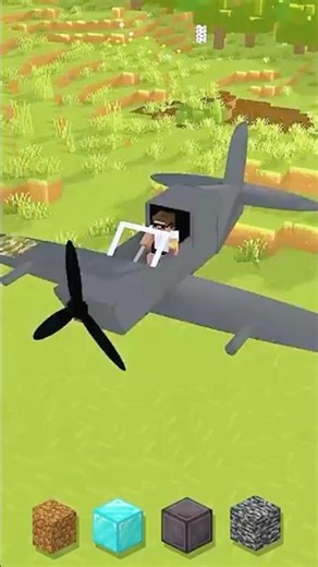 Minecraft Plane Crash Challenge – Only 1% Survive! 💥🔥#gameplay #gaming #shorts #minecraftmanhunt