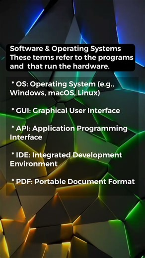 OS, GUI, API, IDE, PDF Full Form