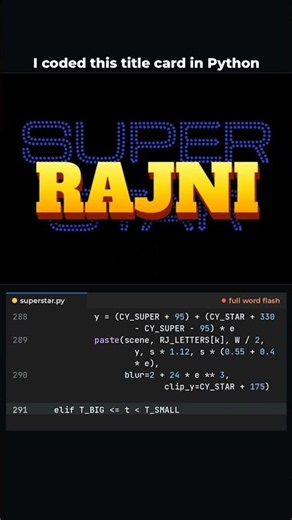 I Recreated the Jailer 2 SUPER STAR Title Card in Python | NumPy + OpenCV
