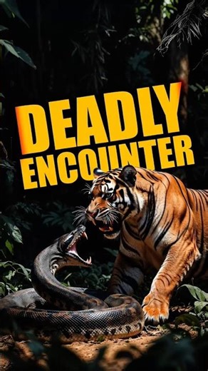 Tiger vs Giant Python – Deadly Encounter #animalfacts #wildliferescue #wildlife