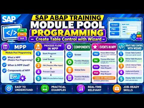 Session 32 SAP ABAP Module Pool Programming –Table Control with Wizard