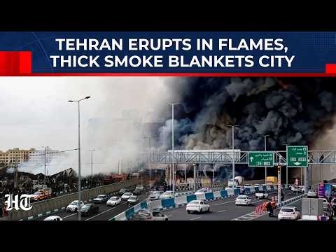 Breaking: After Missile Streaks Over Shiraz & Isfahan, Massive Fire Rips Through Tehran, Video Out