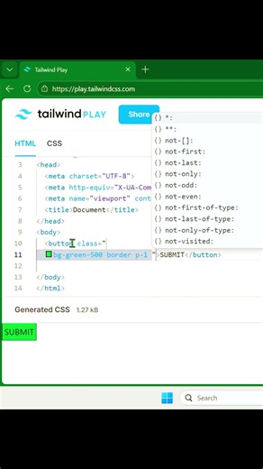 Beautiful Button Design Using Tailwind CSS 😍| #shorts #ytshorts #youtubeshorts