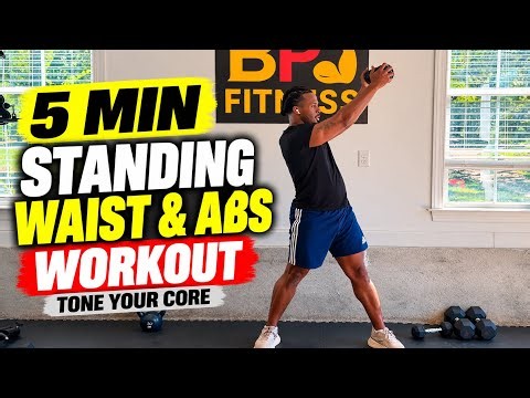 5 MIN WAIST & ABS WORKOUT | Slim Waist & Tone Your Core (Dumbbells!)