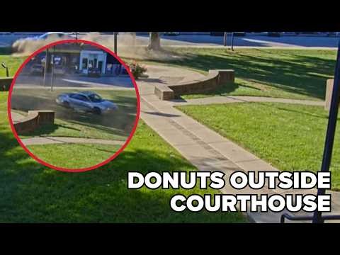 68-year-old woman does donuts on Indiana courthouse lawn