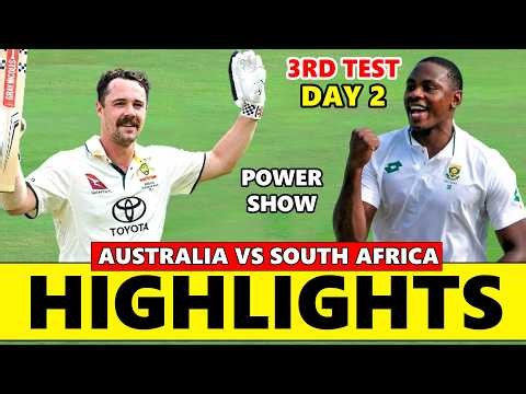 Australia vs South Africa 3rd Test Match Day 2 Highlights 2026