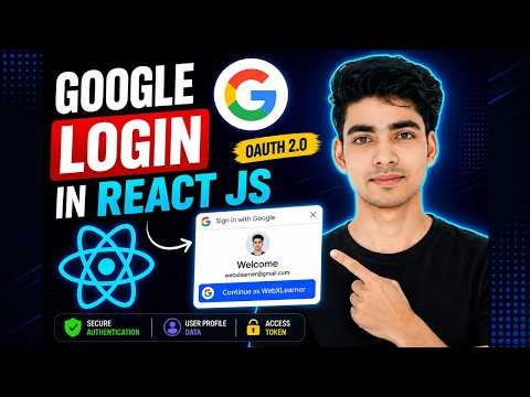How to Integrate Google Login in React JS | Add Login With Google Using OAuth 2.0 Access Token