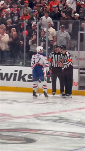 Connor McDavid after the Ducks' final goal was ruled good in OT.The Oilers are now down 3-1 in the series