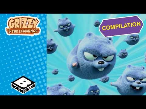 Teleporting Closets and Pirate Cannons 🐻✨ | Grizzy & the Lemmings Marathon | Boomerang UK