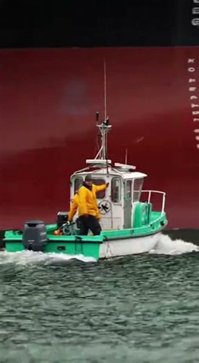Massive Container Ship Barely Squeezes Under Bridge! 🚢