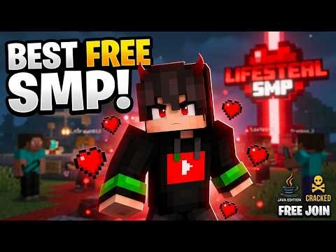 😱 Best Lifesteal Public SMP 1.21+… (Free Join) | Java + Cracked | Minecraft 24/7 Free Server 🫨