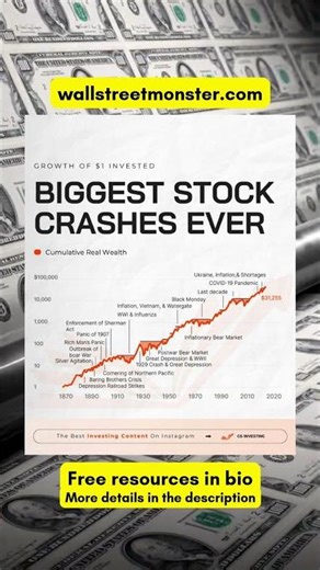 $1 to $31K: History's Biggest Stock Crashes! #investing #stocks #wealth