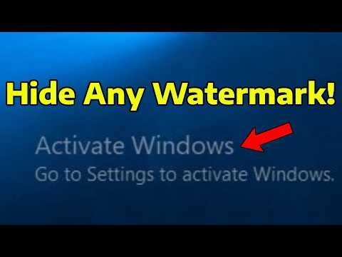 How To Hide Any Windows Watermark Using Control Panel Settings