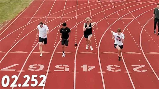 100 meter dash vs subscribers - Speed meets pressure in real time