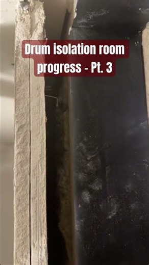 Soundproof drum room build progress - part 3 #drums #drummer #music #studio #drum