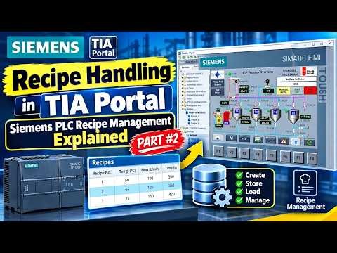 How to Create & Handle Recipes in TIA Portal | Siemens PLC | Part #2