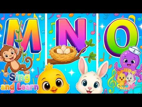 Learn Letters M, N, & O in English! | Alphabet Song for Kids with Pollito and Conejo #abcs