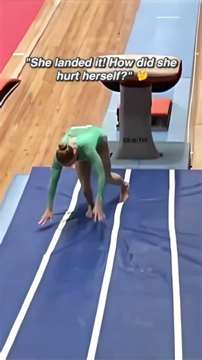 Thankfully it was nothing serious😳 #gymnastics #vault #fail