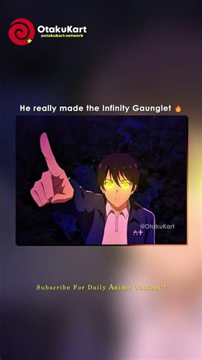 He really made the Infinity Gaunglet 🔥 #anime #animeweeb #animeshorts #weeb #shorts
