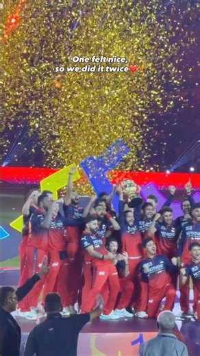 🏆 RCB Finally Lifts the Trophy! Victory Moments #RCB #RoyalChallengersBengaluru #EeSalaCupNamde#blr