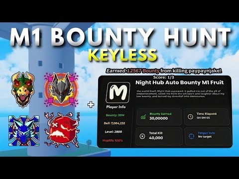 Best Auto Bounty Hunt Script Blox Fruits Fruit M1 Bounty Hunt NO KEY! All Fruit M1's Night Hub 
