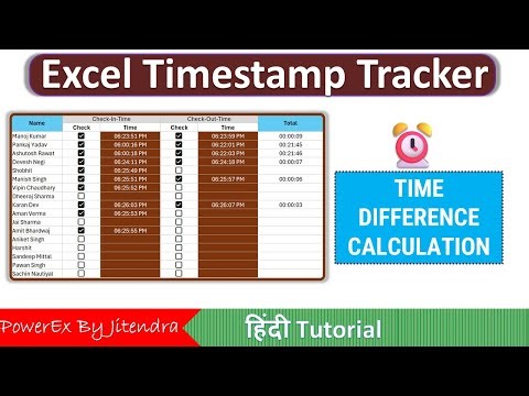 Create an Automatic Timestamp Tracker in Excel | Time Calculation in Excel (No VBA) | Hindi Tutorial