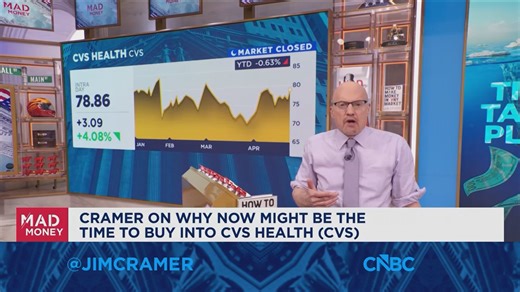 Jim Cramer looks at four stocks to go with high-flying tech names