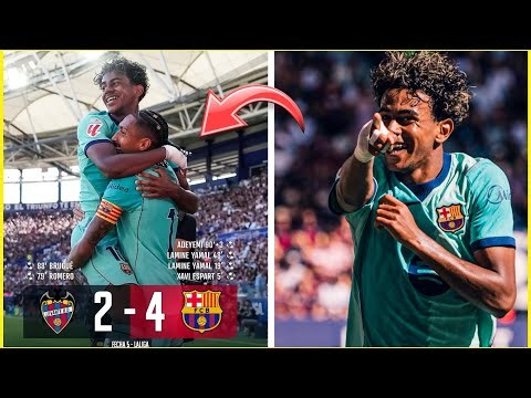 BARÇA 4-2 LEVANTE LAMINE YAMAL DOUBLÉ ! UN BARÇA EN DIFFICULTÉ ! RAPHINHA GÉNÉREUX