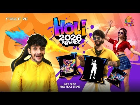 HOLI 2026 REWARDS 🎨 Free Fire Max