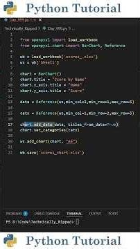 Create Excel Bar Charts with Openpyxl | Python Tutorial