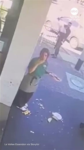 CCTV footage captures shocking attack on waitress at work