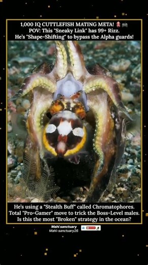 1,000 IQ Flamboyant Cuttlefish Mating Meta! 🦑🎮 #nature