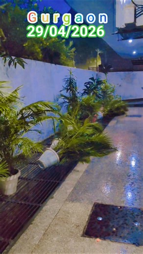 Heavy rain and wind are seen in Gurgaon Sector 39 at 5:30 am. #rain #rainyday #gurgaon #vairalshort