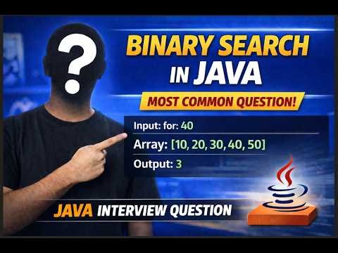 Binary Search | Java Interview Question | Most asked Interview Question #coding #dsa #java