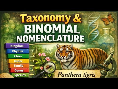 Taxonomy & Binomial Nomenclature Explained | Classification Made Easy | Biology Basics to Advanced