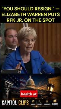 “You should resign.” | Elizabeth Warren Grills RFK Jr. Over Vaccines and CDC Director Firing