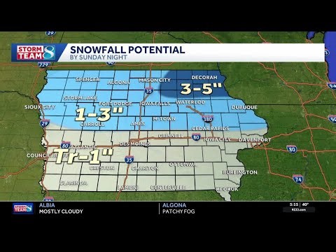 Iowa weather: Mild temperatures and fog Saturday with wind and snow Sunday