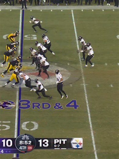 LAMAR BREAKS THE SACK AND FINDS ZAY FLOWERS FOR A LONG TD 🔥 BALvsPIT on NBC Stream on #NFLPlus Peacock | NFL