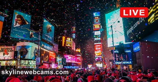 【LIVE】 Webcam New Year's countdown in Times Square | SkylineWebcams