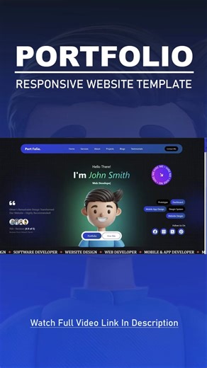 How To Make A Portfolio Website Using HTML CSS JS | Complete Responsive Website Design