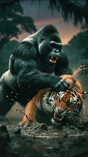 Gorilla vs Tiger Epic Battle! 🦍🐅 Heartborn Wild