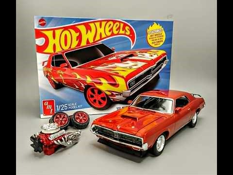 1969 Mercury Cougar Eliminator 302 351 1/25 Scale Model Kit Build How To Assemble Paint Hot Wheels