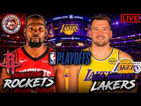 🏀 Los Angeles Lakers vs Houston Rockets LIVE | NBA Playoffs | Watch Party (Play-by-Play & Reactions)