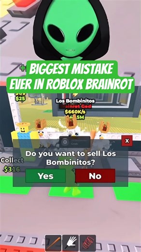 Biggest Mistake Ever In Roblox Brainrot By Lil Alien👽😑#vtuber #vtuberclips #roblox #stealabrainrot