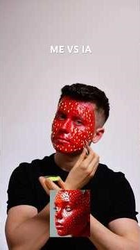 ME vs IA 🤭🍓 Let’s see if I can recreate a strawberry on my face 🍓🍓 #tutorial #diy